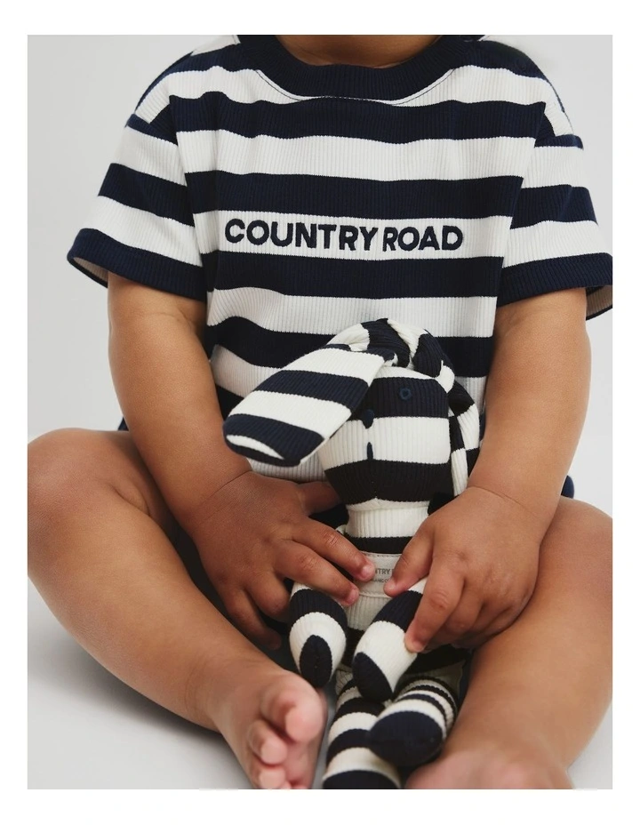 Organic Oversized T-Shirt Bodysuit in Navy image 2