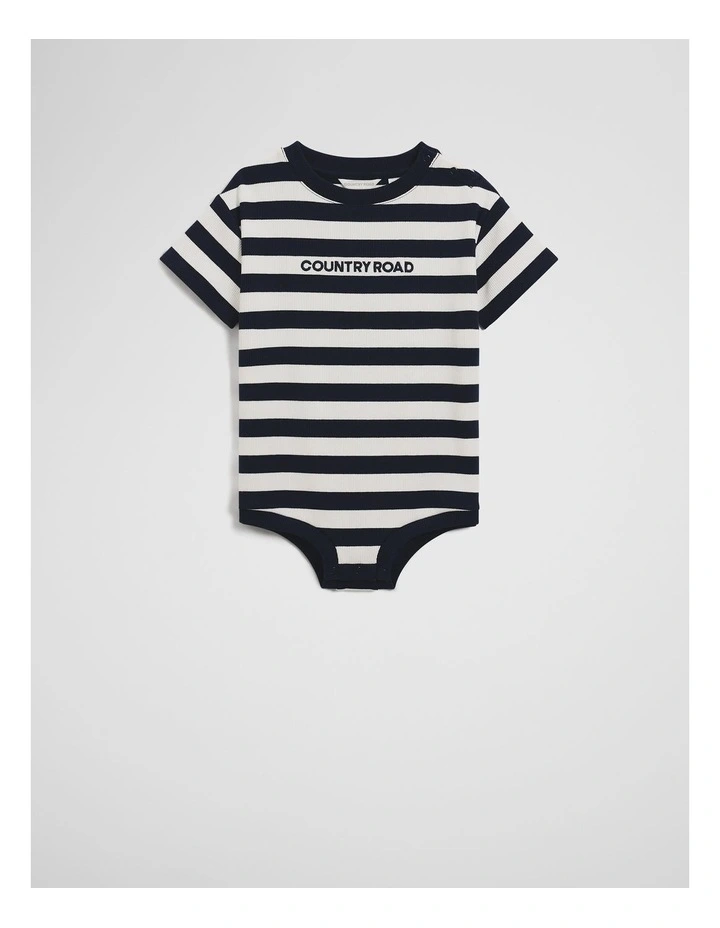 Organic Oversized T-Shirt Bodysuit in Navy image 5