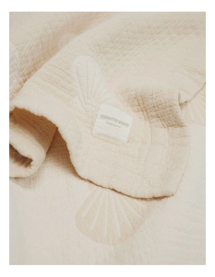 Shell Pram Blanket in Shell image 1