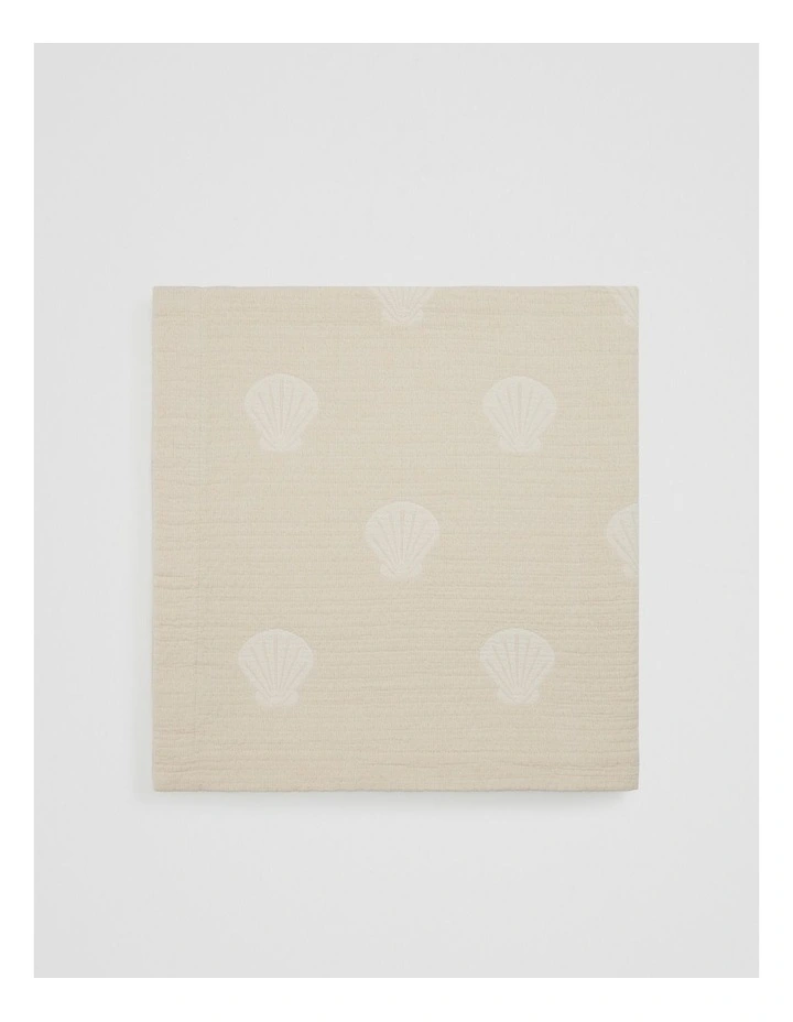 Shell Pram Blanket in Shell image 2