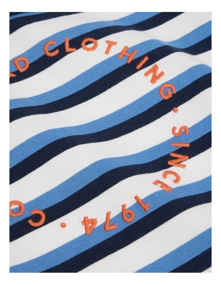 Country Road Circle Logo T-Shirt in Marine Stripe image 5