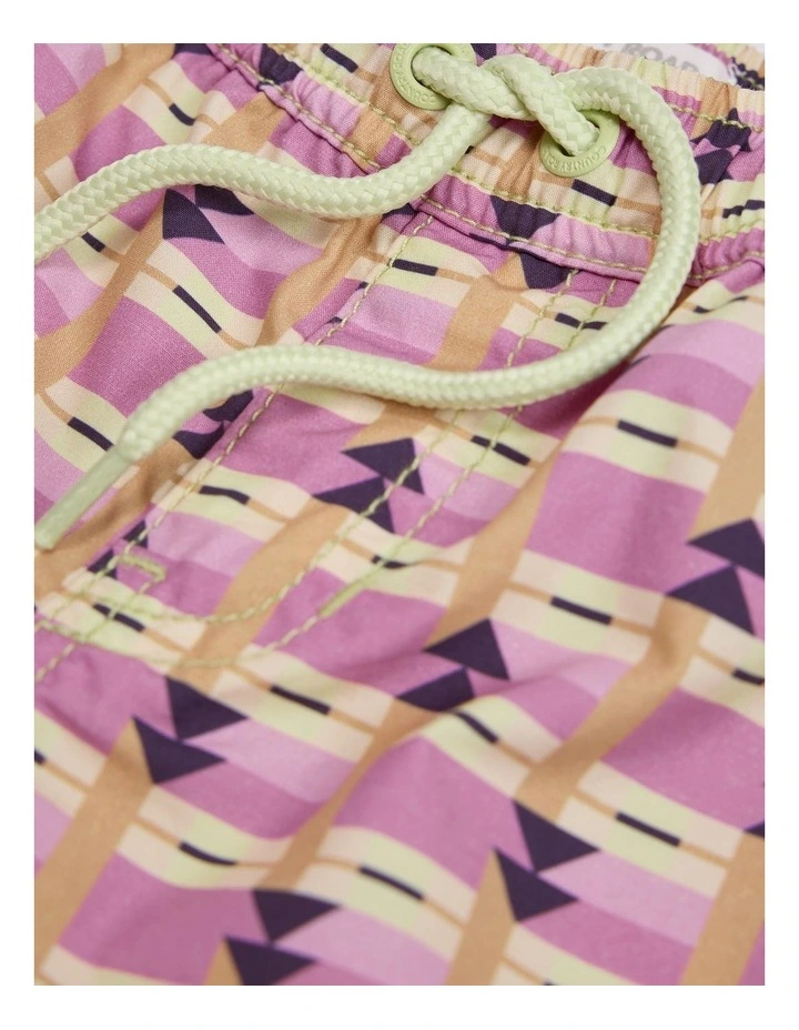 Recycled Blend Cut-Up Geometric Boardshort in Multi Print image 2