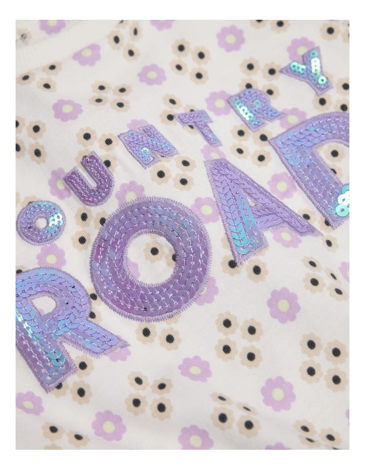 Sequin Logo T-Shirt in Geo Marsh image 2