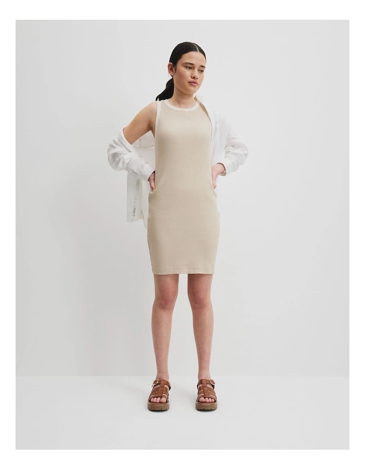 Teen Recycled Cotton Blend Fitted Tank Dress in 0 image 1