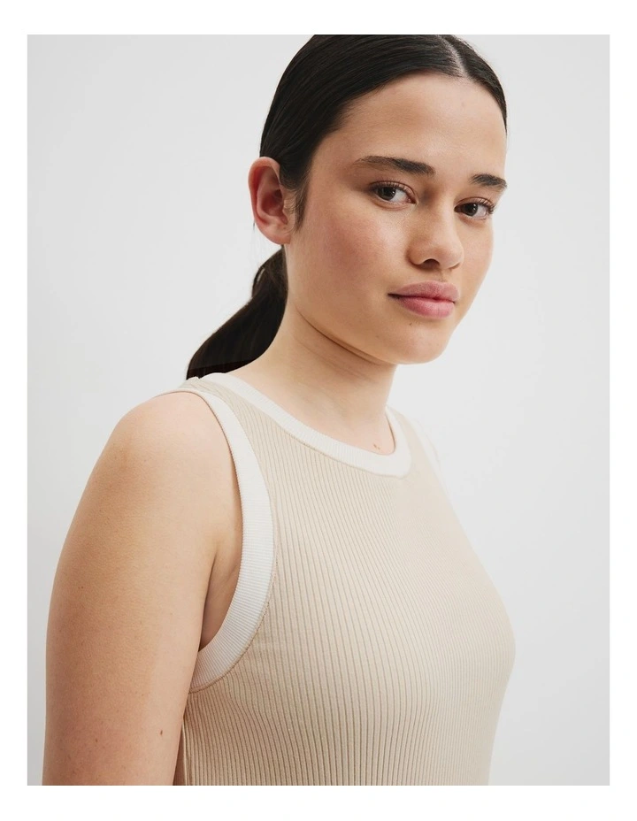 Teen Recycled Cotton Blend Fitted Tank Dress in 0 image 3