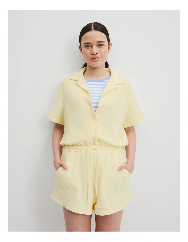 Terry Short Sleeve Playsuit in 0 image 1