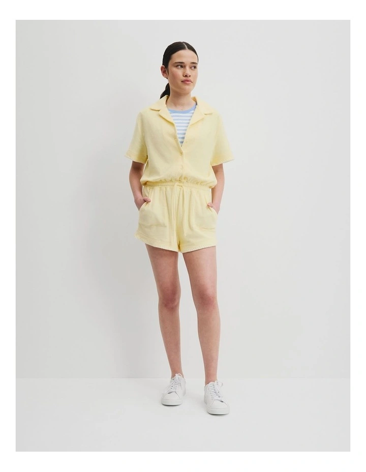 Terry Short Sleeve Playsuit in 0 image 2