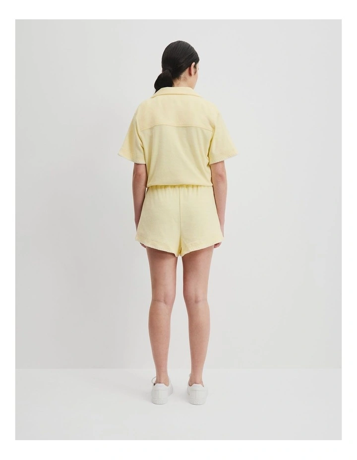 Terry Short Sleeve Playsuit in 0 image 4