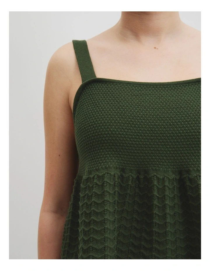 Teen Organically Grown Cotton Textured Knit Cami in 0 image 3