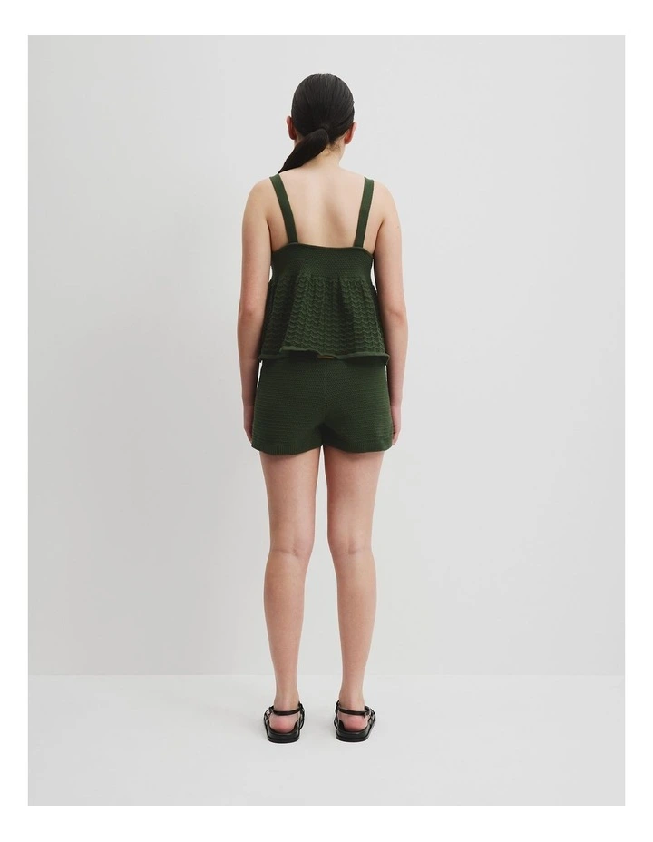 Teen Organically Grown Cotton Textured Knit Cami in 0 image 4