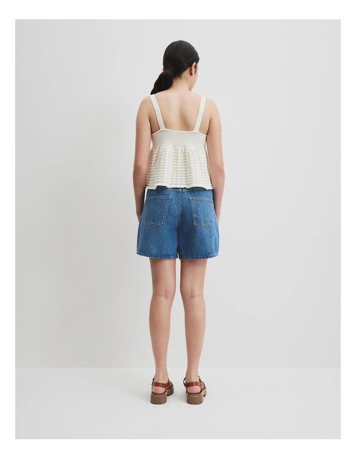 Teen Organically Grown Cotton Textured Knit Cami in Marshmallow image 4