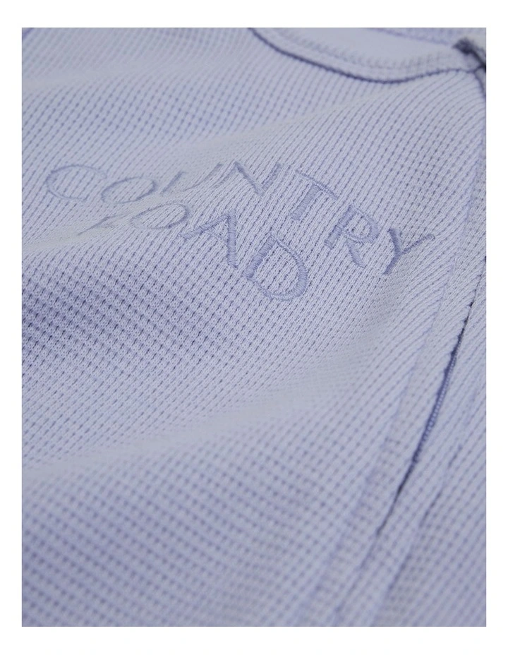 Organically Grown Cotton Waffle Jumpsuit in Bluebell image 4