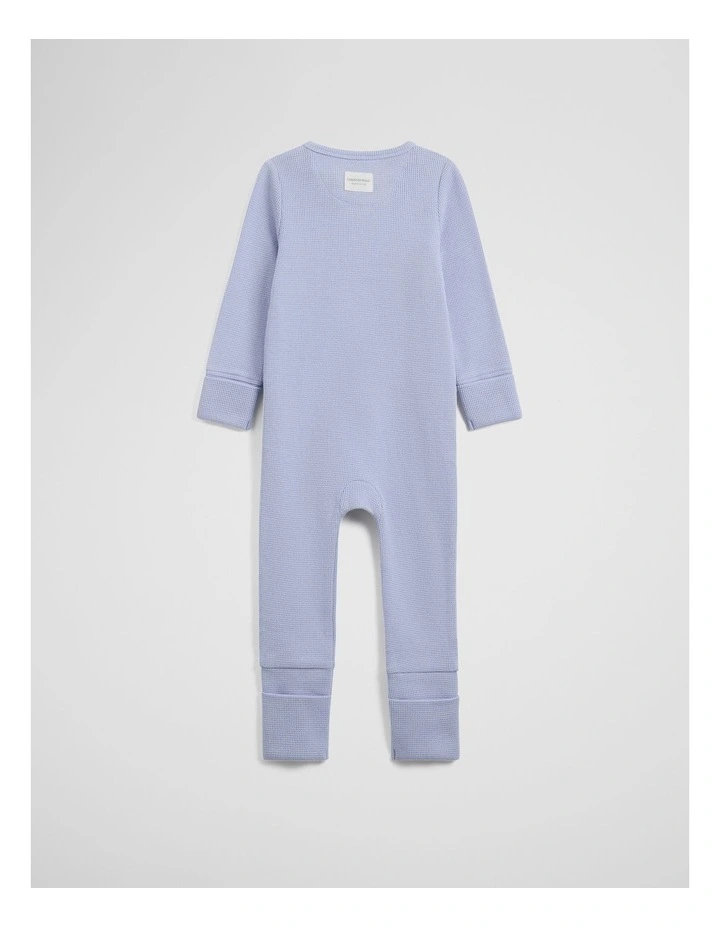 Organically Grown Cotton Waffle Jumpsuit in Bluebell image 5