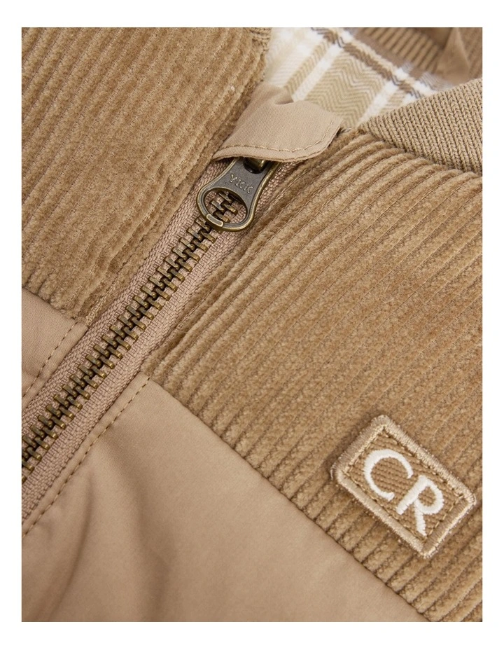 Cord Spliced Vest in Almond image 2