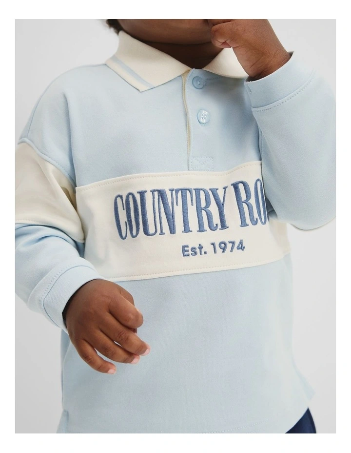 Logo Rugby T-shirt in Powder Blue image 2