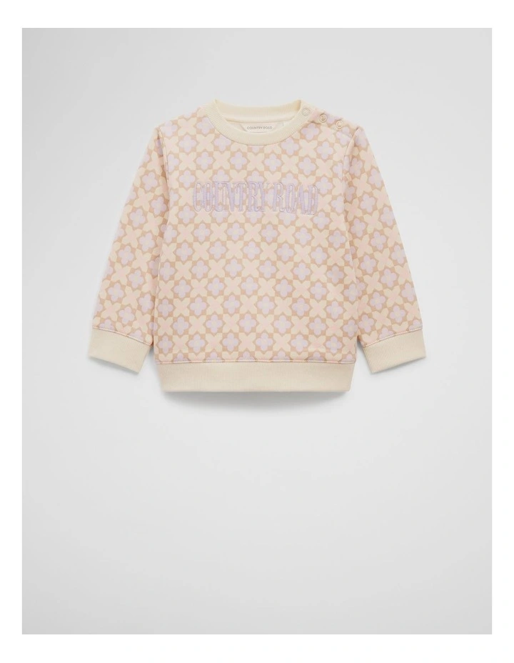 Australian Cotton Heritage Sweat in Geometric Print image 1