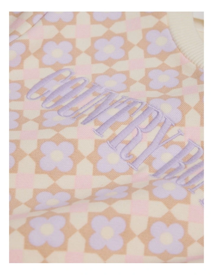 Australian Cotton Heritage Sweat in Geometric Print image 2