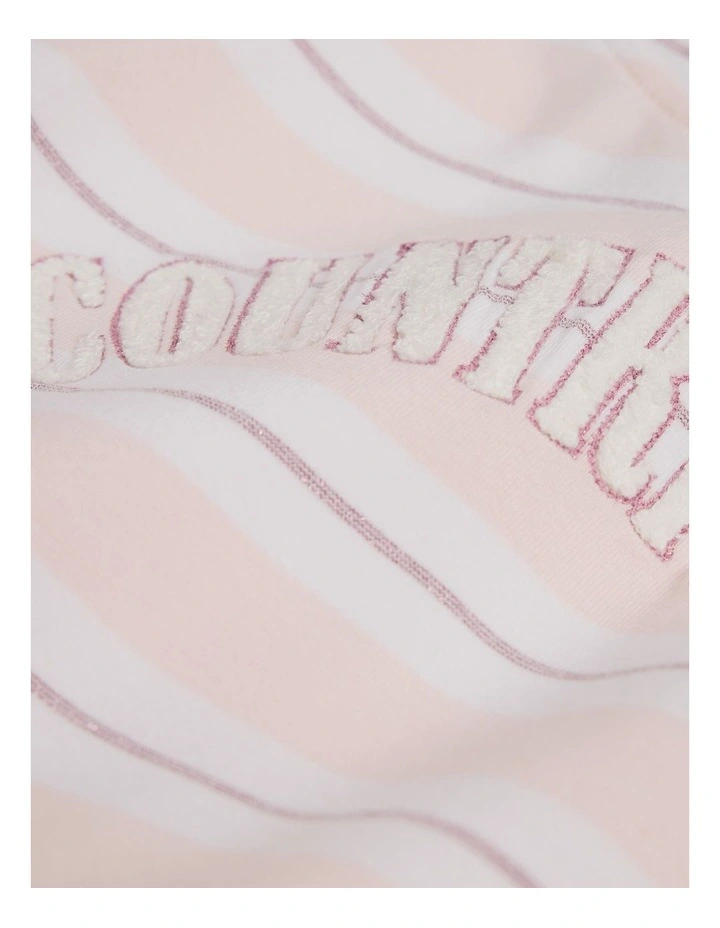 Cotton Hooded Sweat Dress in Mtlc Multi Pink image 2