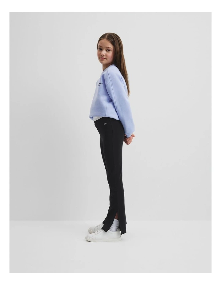 Organically Grown Cotton Blend Flare Tech Pant in Black image 1