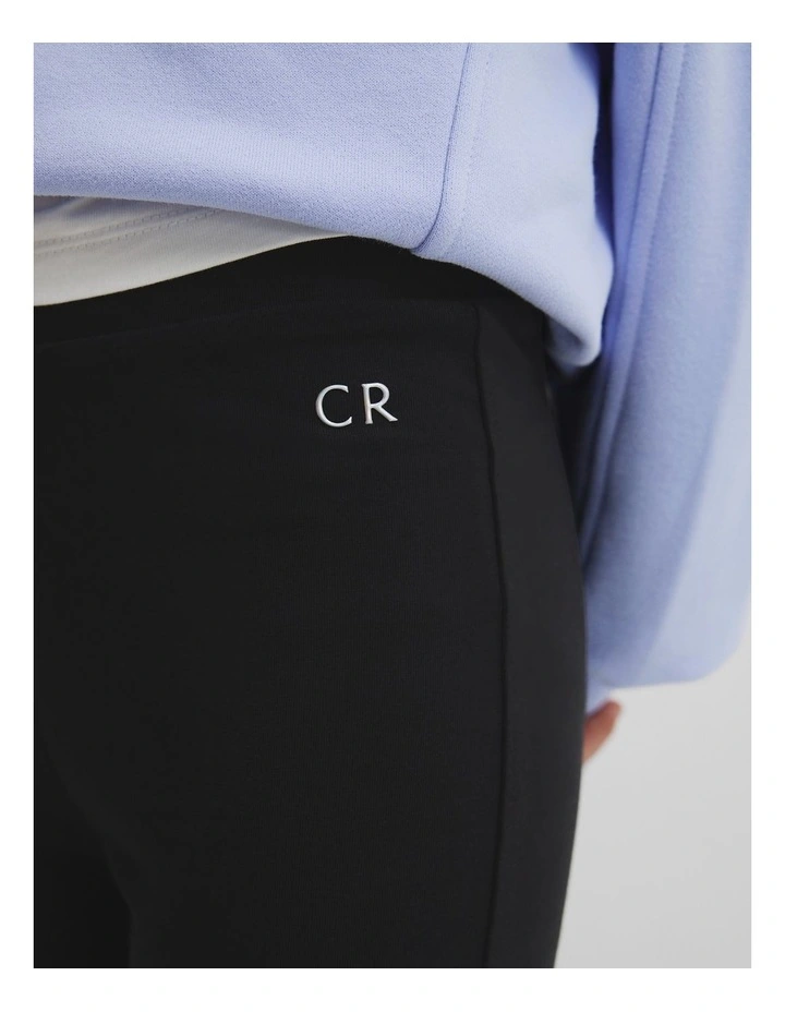 Organically Grown Cotton Blend Flare Tech Pant in Black image 2
