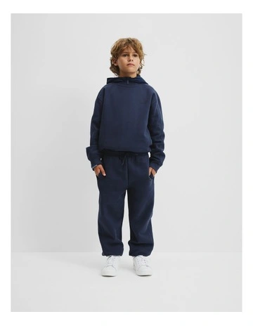 Australian Cotton Modern Track Pant in Navy