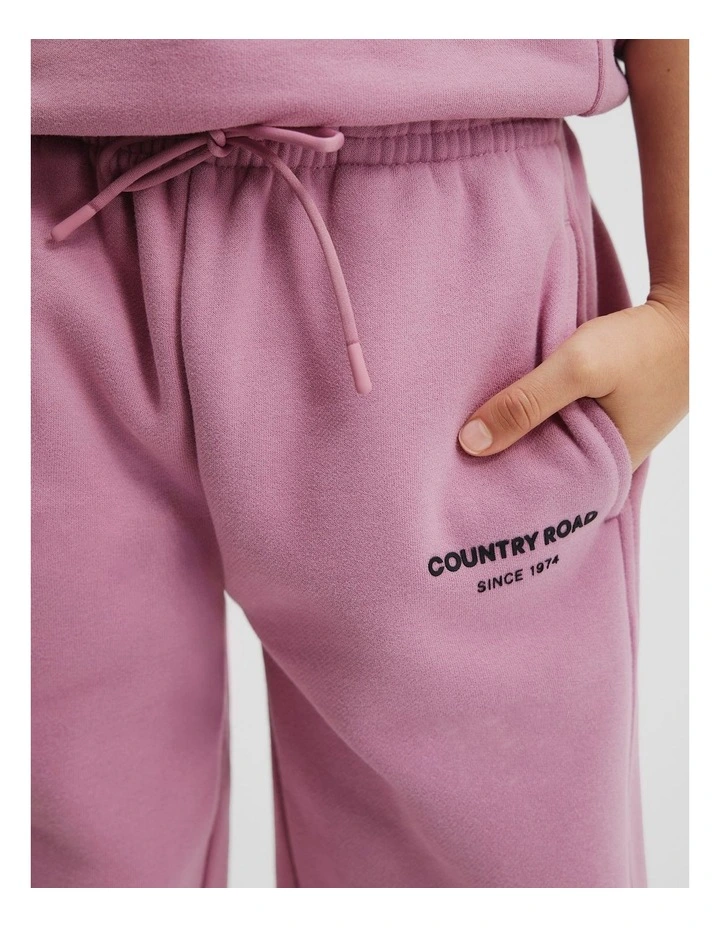 Australian Cotton Modern Track Pant in Berry image 2