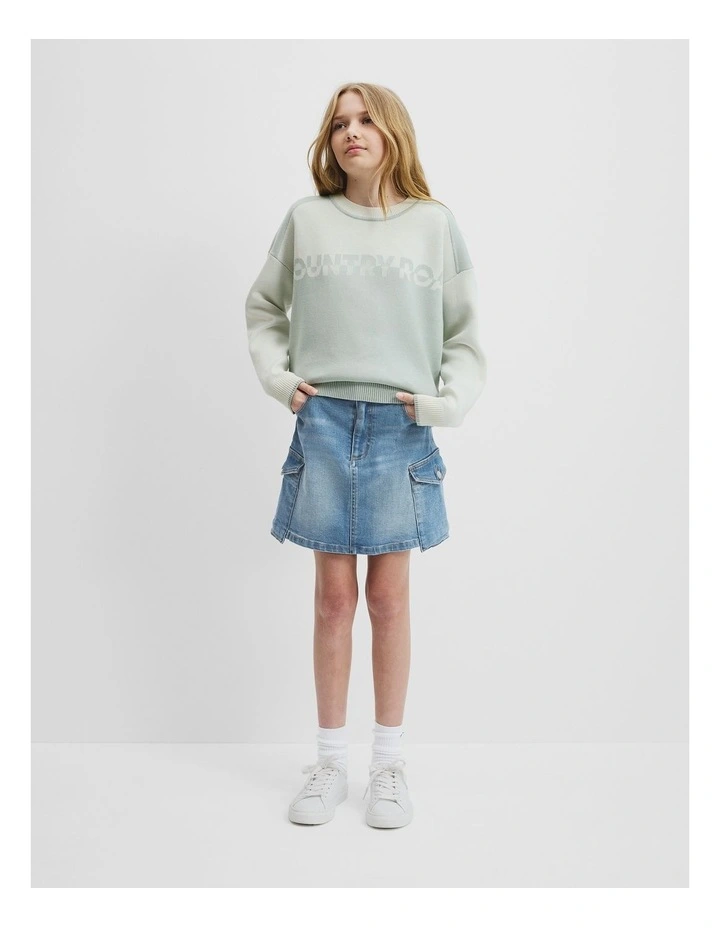 Teen Organically Grown Cotton Blend Modern Logo Knit in 0 image 1