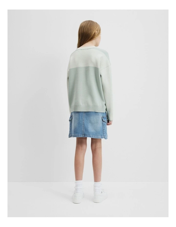 Teen Organically Grown Cotton Blend Modern Logo Knit in 0 image 4