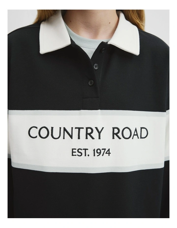 Teen Organically Grown Cotton Logo Crop Rugby in 0 image 3