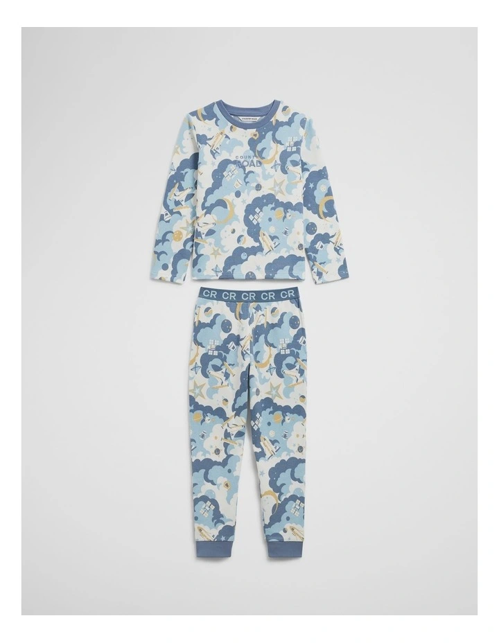 Outer Space Pyjama Set in Marshmallow image 1