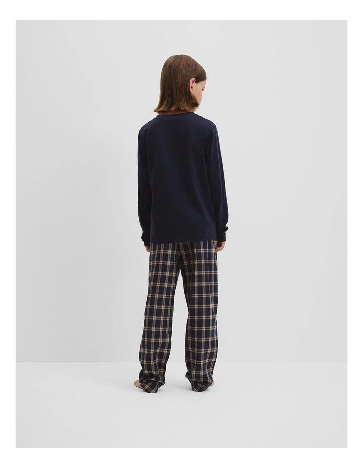 Australian Cotton Logo Pyjama Set in Navy image 3