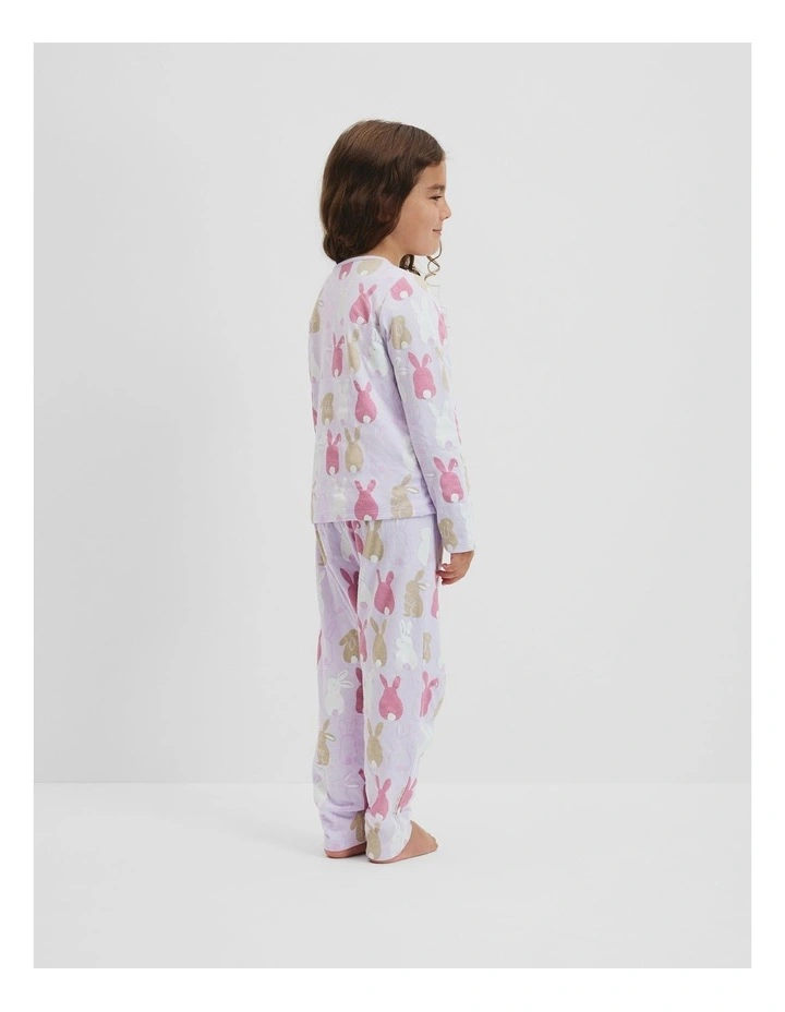 Australian Cotton Bunny Pyjama Set in Lilac Bunny image 3