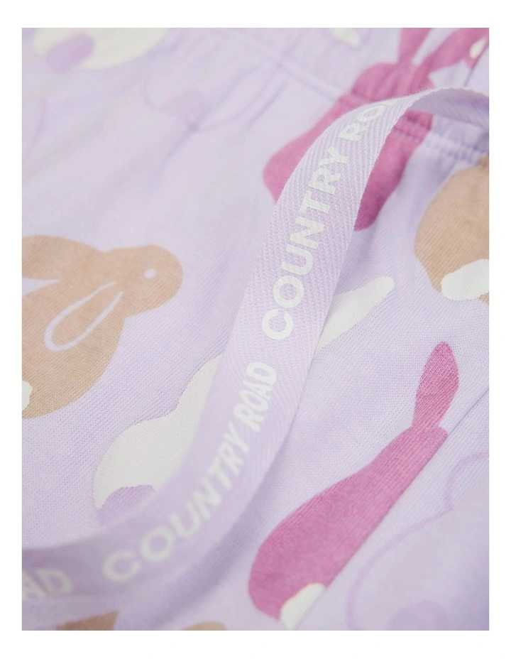 Australian Cotton Bunny Pyjama Set in Lilac Bunny image 4