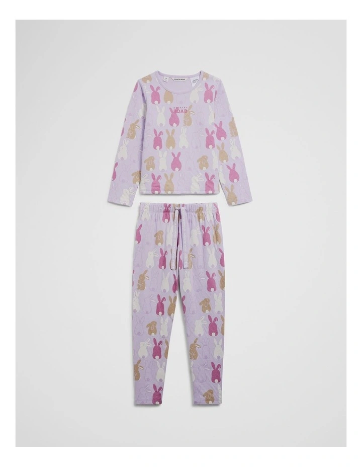 Australian Cotton Bunny Pyjama Set in Lilac Bunny image 5