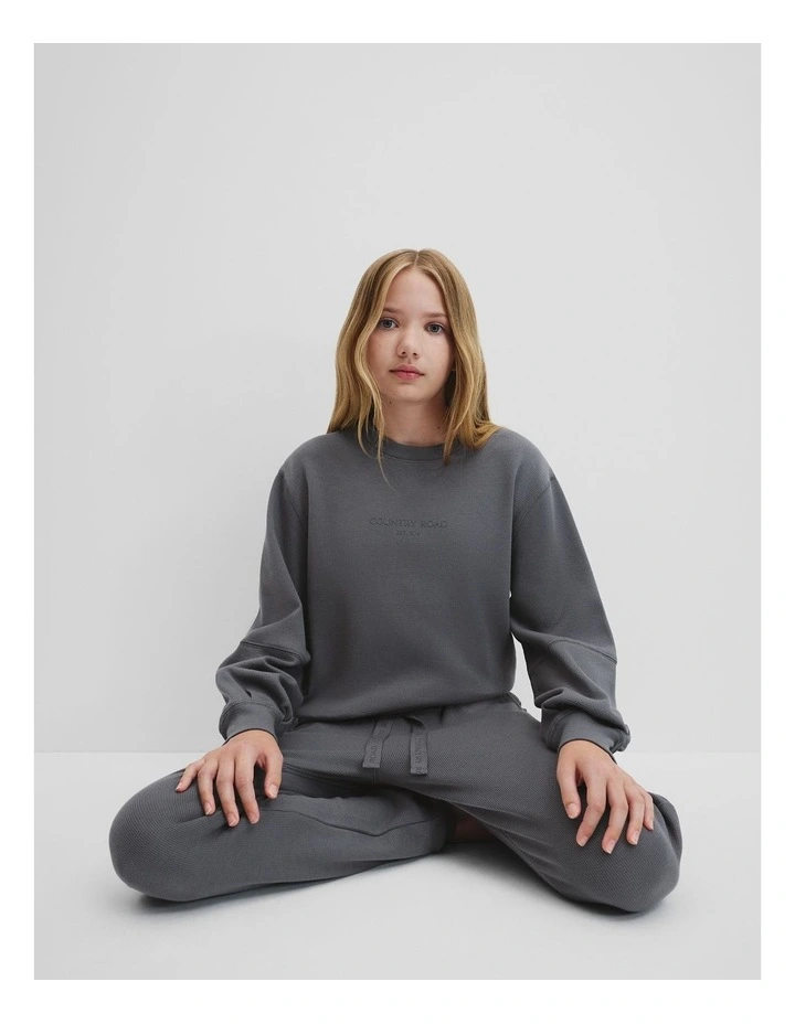 Teen Waffle Pyjama in Slate image 2