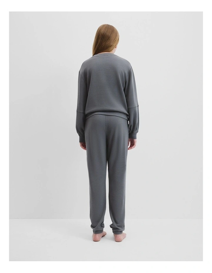 Teen Waffle Pyjama in Slate image 4