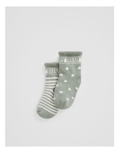 Newborn Sock Pack Of 2 in Fern