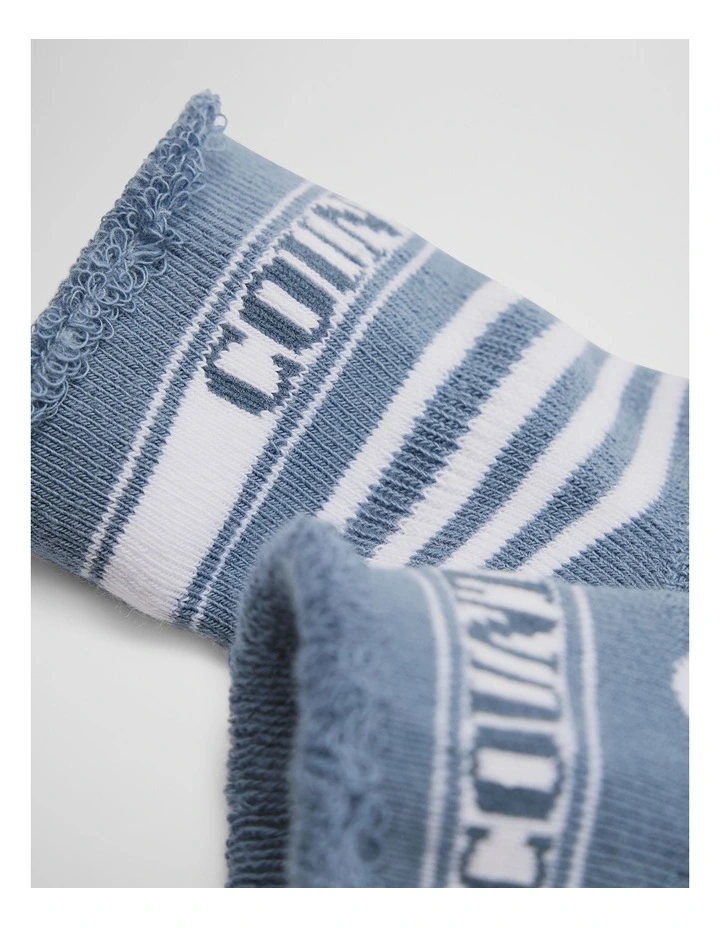 Newborn Sock Pack Of 2 in Slate Blue image 2