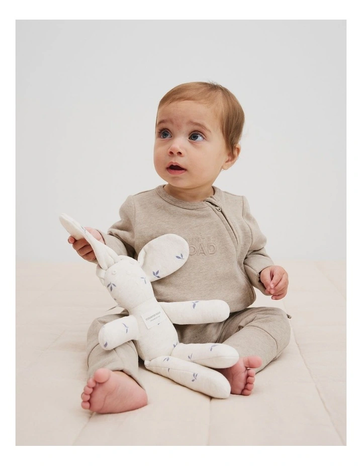 Logo Zip Jumpsuit in Mushroom Marle image 1