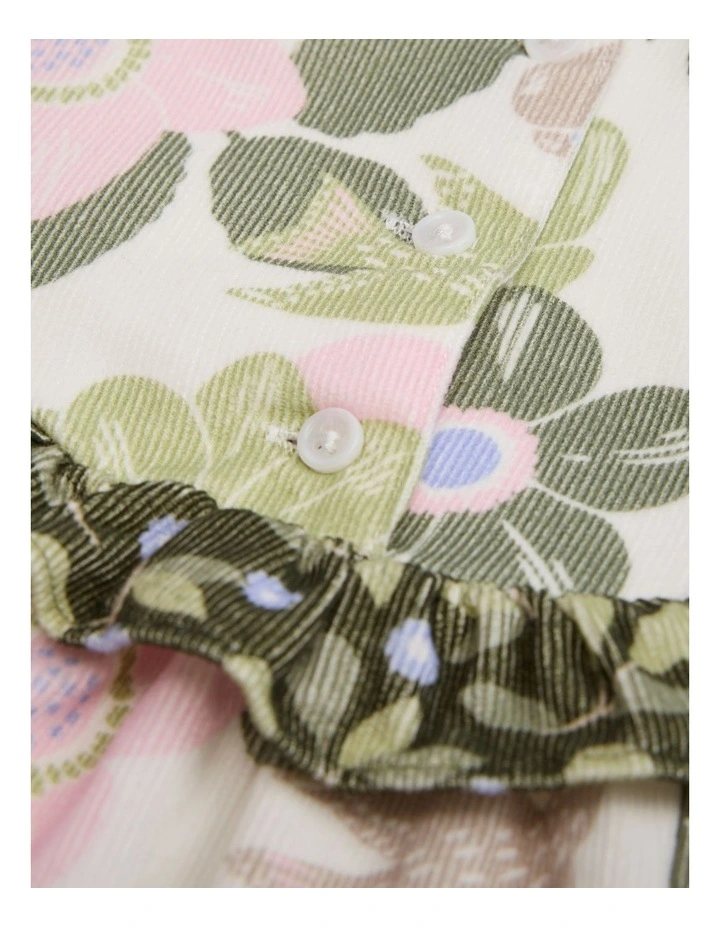 Cotton Blend Garden Frill Dress in Multi image 5