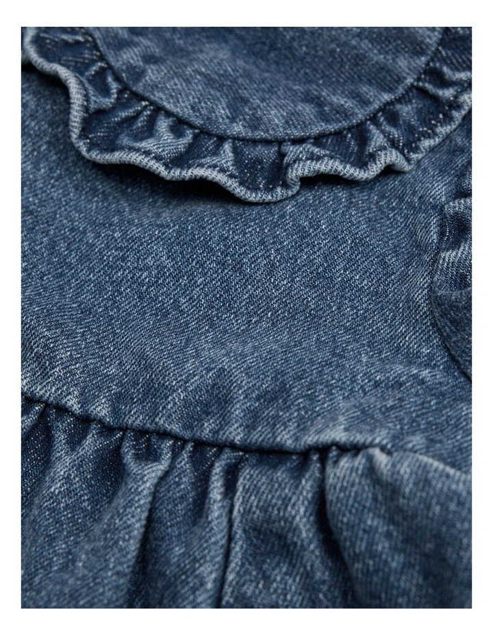 Denim Shirt Dress in Indigo image 6