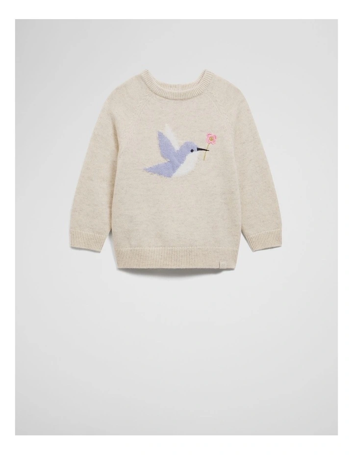 Bird Knit in Oatmeal Marle image 1