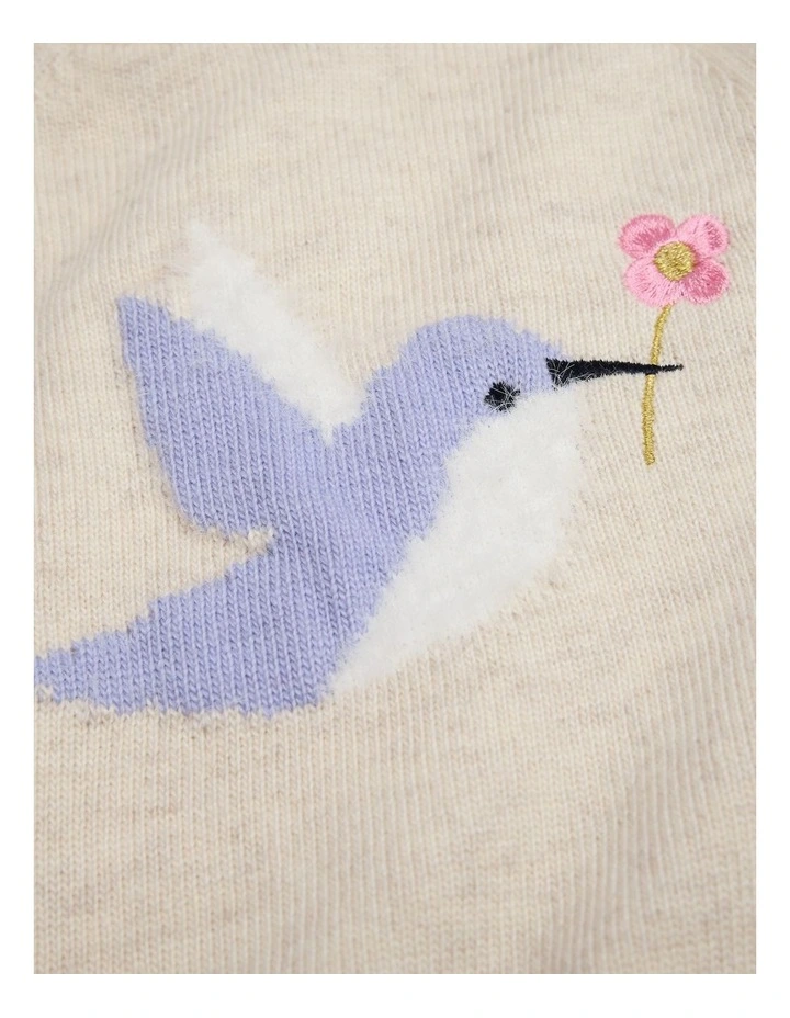 Bird Knit in Oatmeal Marle image 2