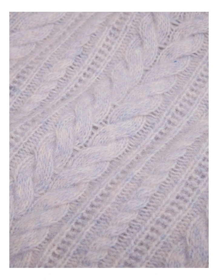 Organically Grown Cable Knit in Lavender Marle image 2