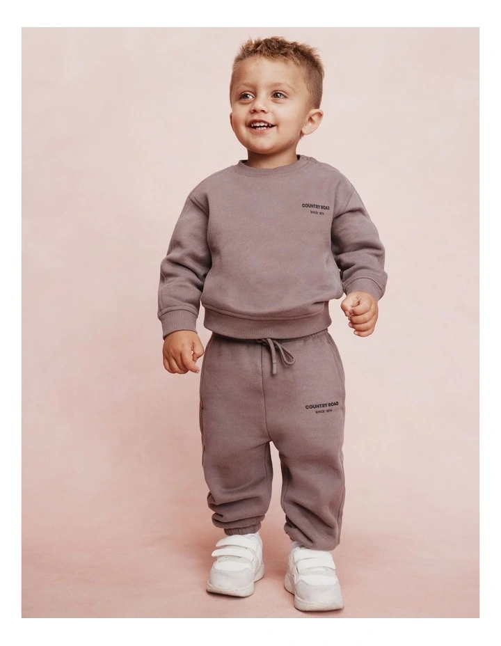 Australian Cotton Modern Track Pant in Chocolate image 2