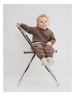 Australian Cotton Modern Sweat in Chocolate