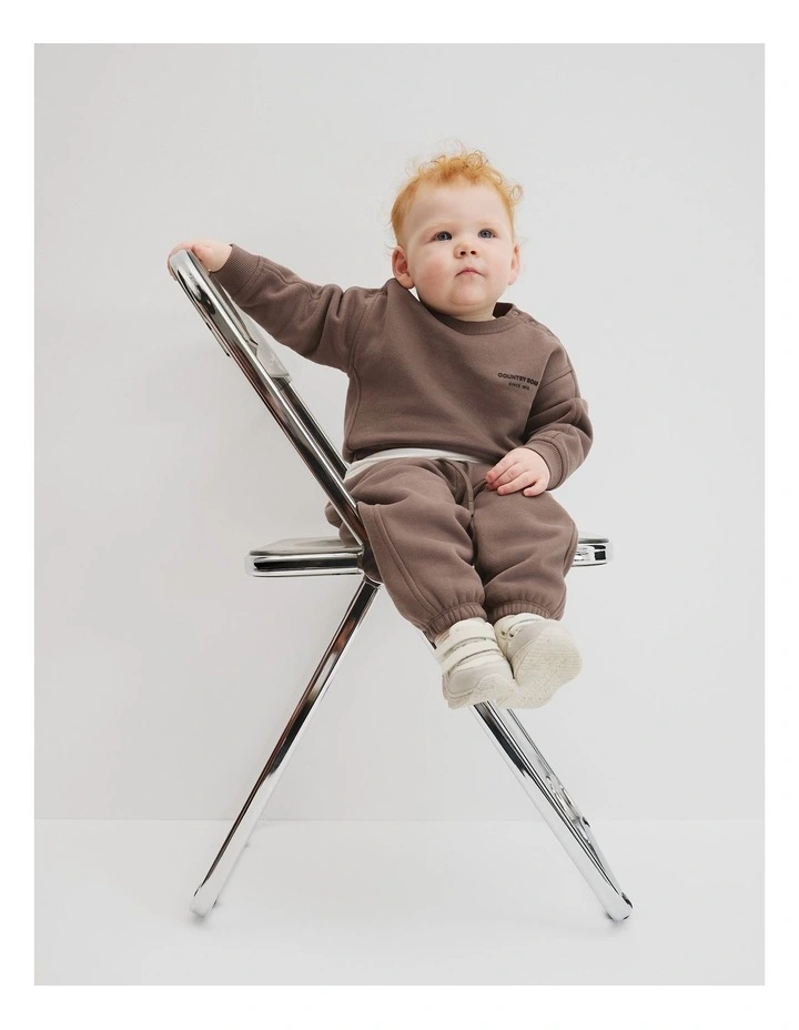 Australian Cotton Modern Sweat in Chocolate image 1