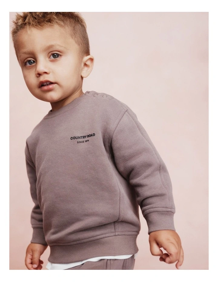 Australian Cotton Modern Sweat in Chocolate image 2