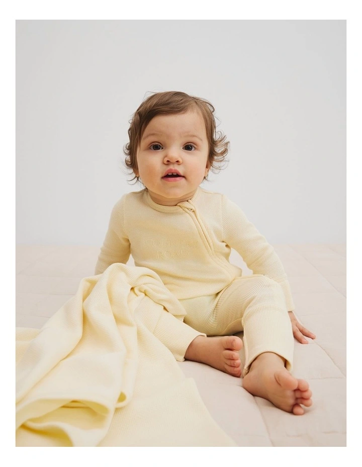 Waffle Jumpsuit in Butter image 1