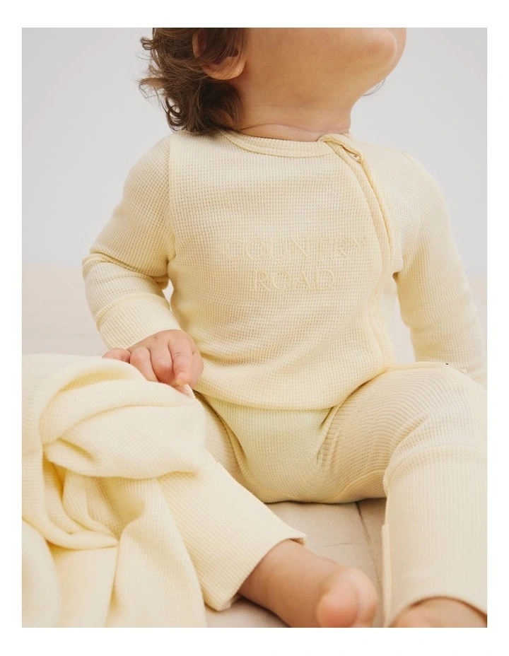 Waffle Jumpsuit in Butter image 2